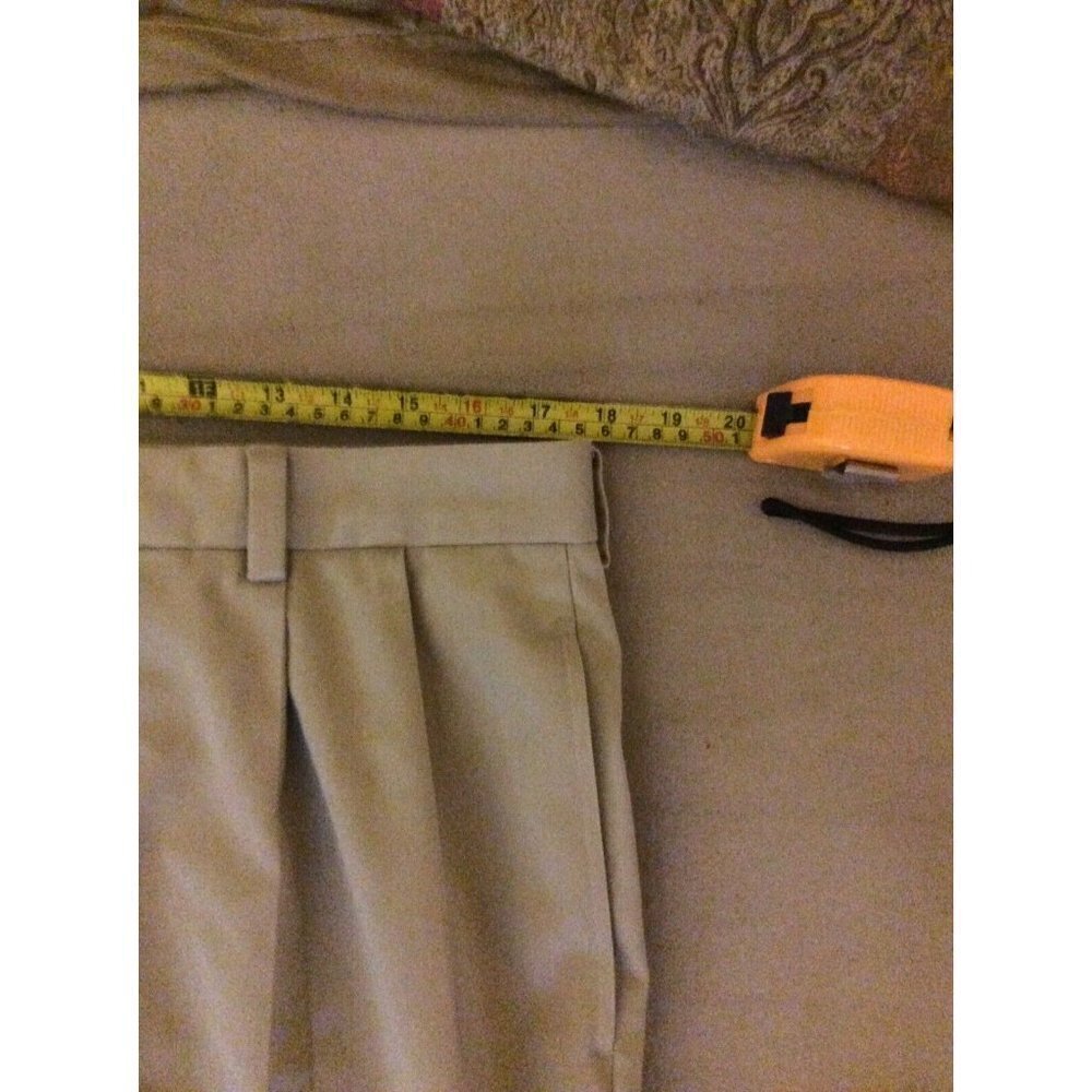 Brooks Brothers 346 Advantage Chino Elliot Pleated Beige Khaki Pants Men's 36x34 - Picture 7 of 11
